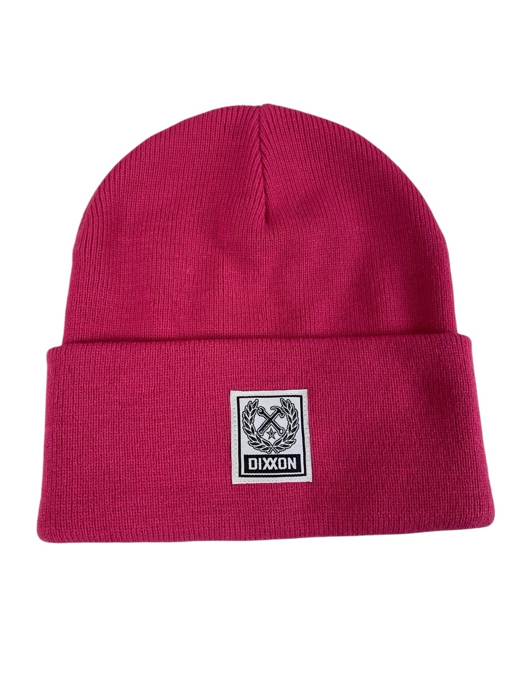 Dixxon Pink Ribbed Cuff Unisex Beanie OS